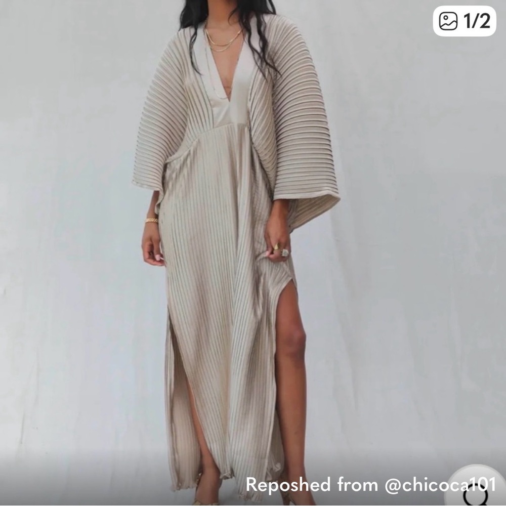 Jen's Pirate Booty Taupe Ribbed Maxi Dress